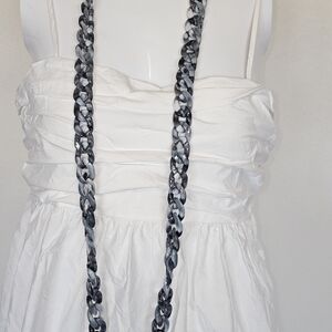 Gray Chain Link Necklace